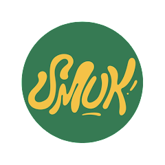 Logo of Min Smukfest - green circle with yellow SMUK! inside